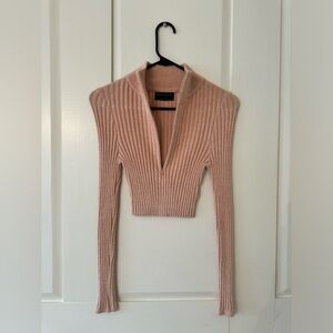 Urban Outfitters Cozy Quarter / Half Zip Cropped Sweater